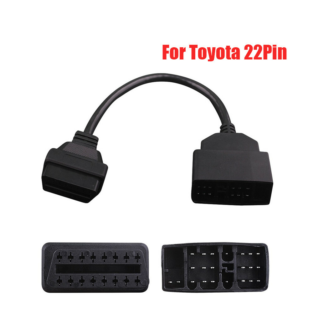 For Toyota Lexus 22Pin To 16Pin OBD1 to OBD2 Connector Cable Diagnostic Adapter