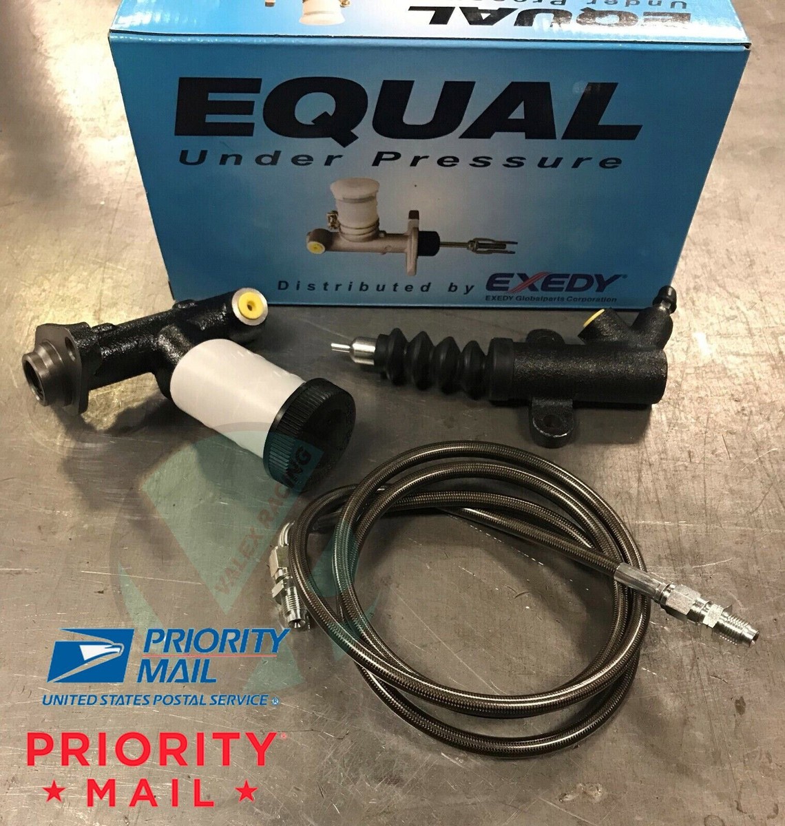 Exedy Master & Slave Cylinder & Stainless Clutch Line Kit For 90