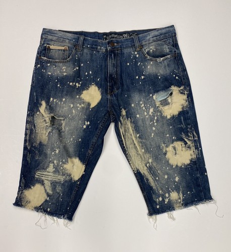 Denim Ripped Bleached Jean Cut Off 