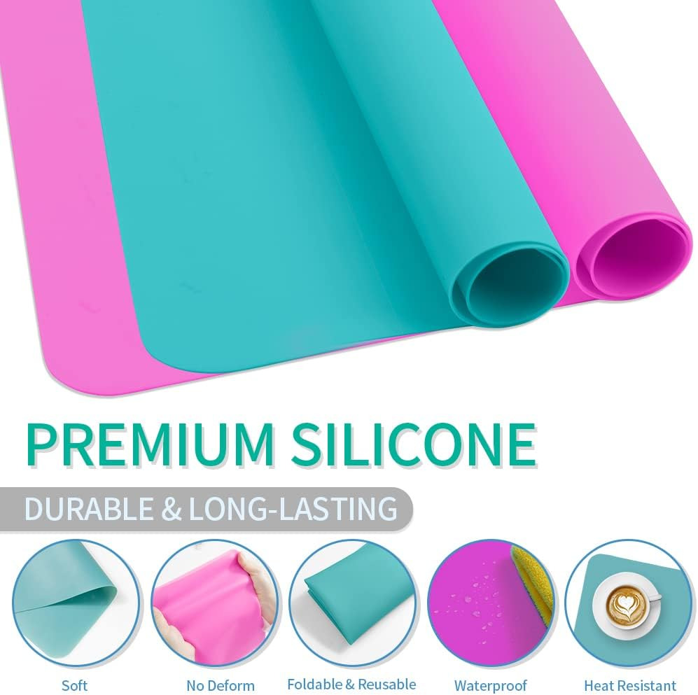 Silicone Mats for Crafts 2 Pack Large Silicone Craft Mat Nonstick Silicone  Sheet