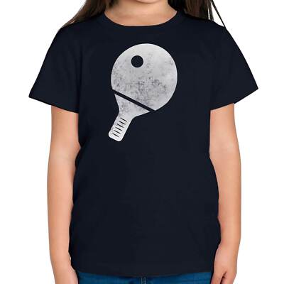 T-SHIRT PING PONG DISTRESSED DRUCK KINDER VINTAGE STIL DESIGN TOP TISCHTENNIS