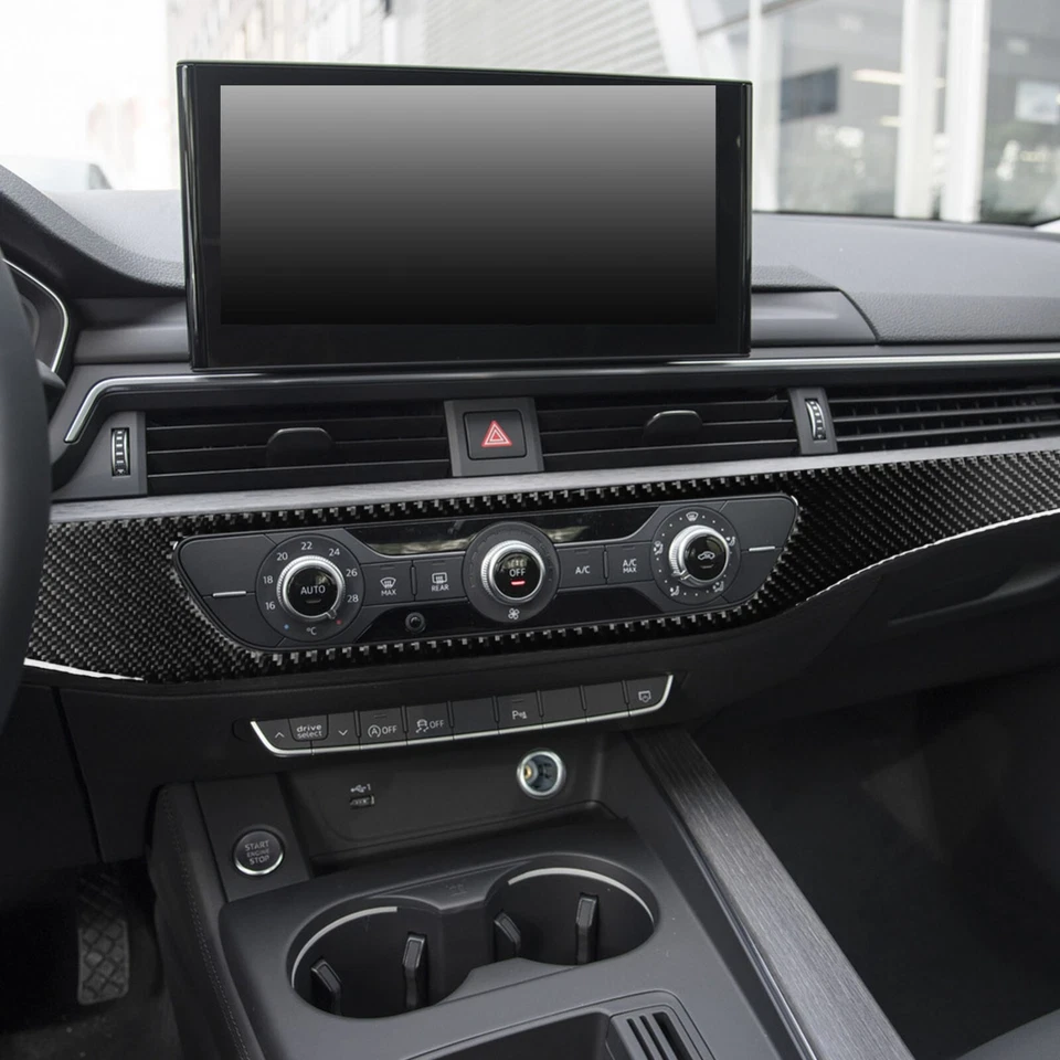 Крышка центральной консоли приборной панели из настоящего углеродного волокна для Audi A4 A5 B9 2017-24 - Изображение 4 из 4