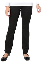 Belle by Kim Gravel Women's Twill Forward Boot Cut Jean Black