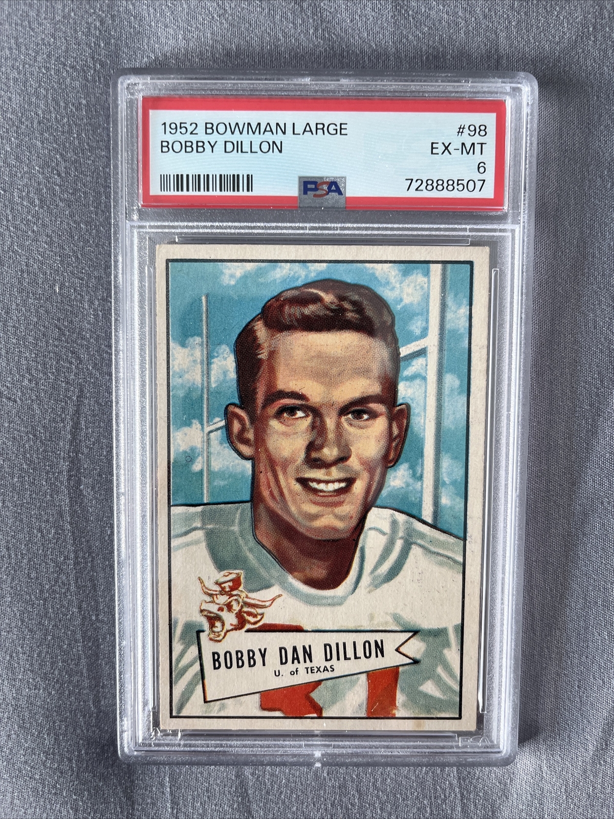 Bobby Dillon 1952 Bowman Large RC #98 PSA 6 Packers *RARE* FRESH GRADE  ROOKIE
