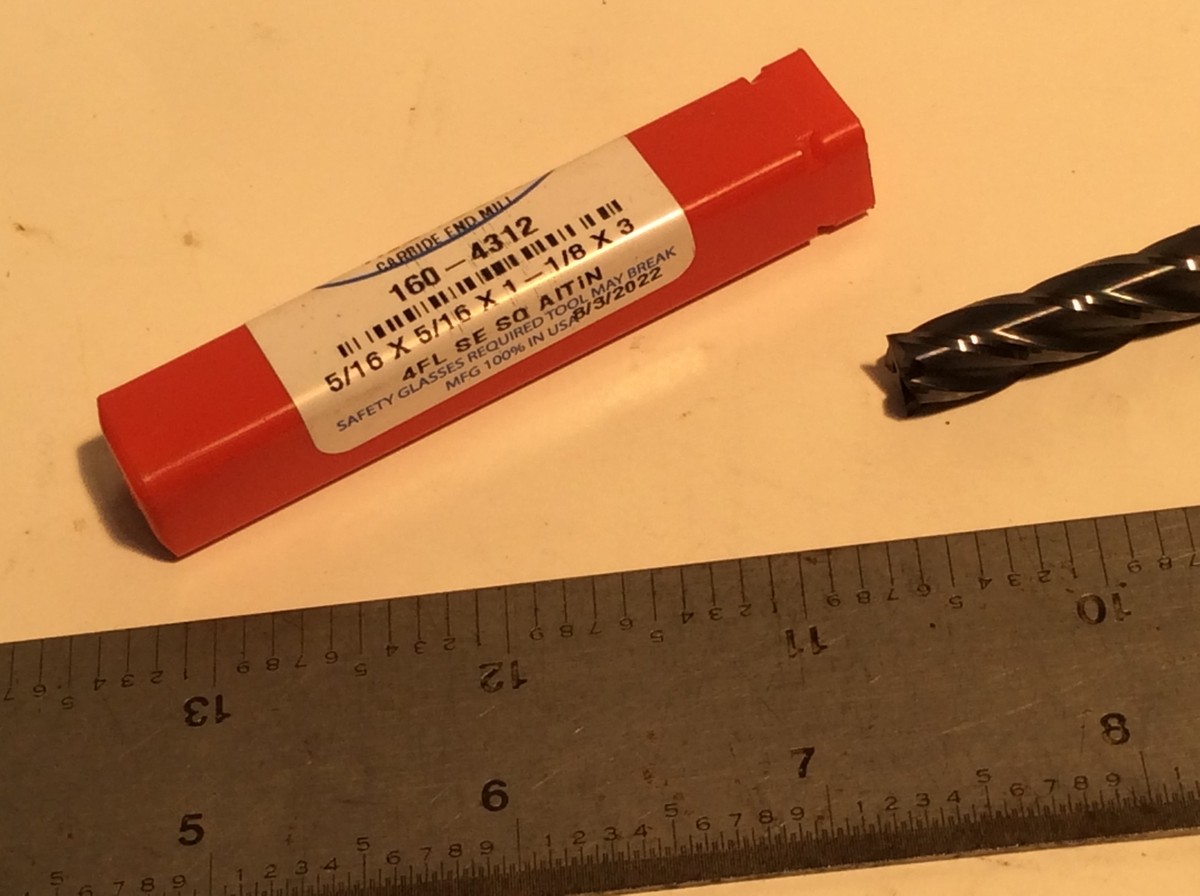 1 pc HTC 5/16x5/16x 1-1/8 x 3 4F AITiN Carbide End Mill 160-4312