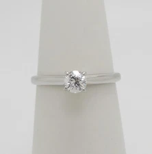 1/4CT Natural Round Diamond Solitaire Engagement Wedding Ring 14K White Gold