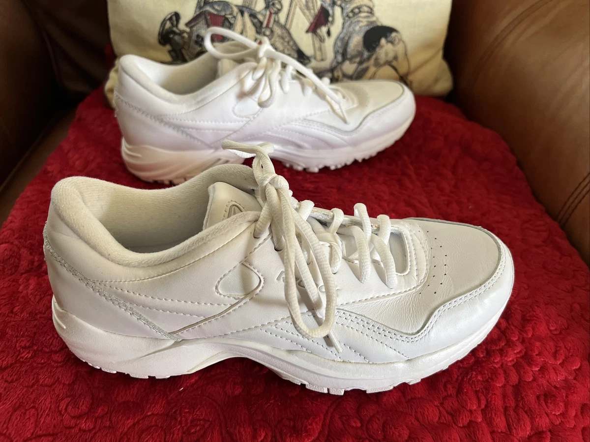 Women's DMX Transition Bridge White Leather Walking Shoes A | eBay