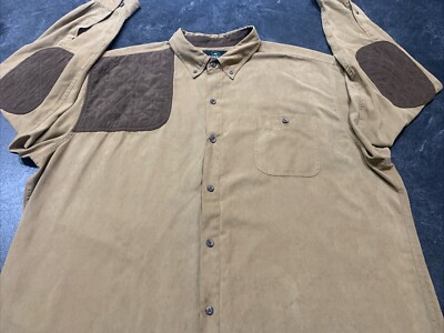 RedHead Shooting Shirt Mens 2XLT Brown/Tan Button Up Padded Hunting Outdoors