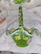 vaseline glass basket