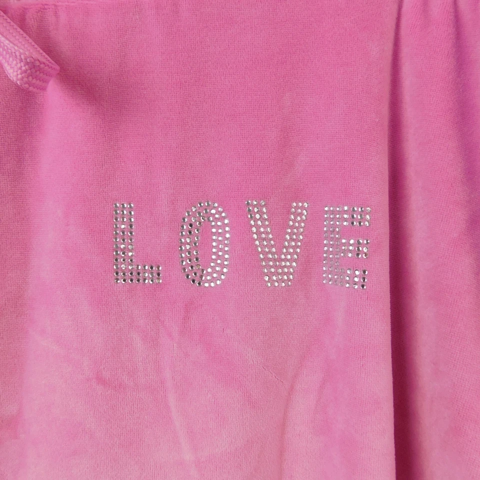 Pantalones deportivos Rue 21 talla grande colección Y2K Bling ajustados acampanados de terciopelo 4X rosa #1392 Foto 3 de 4