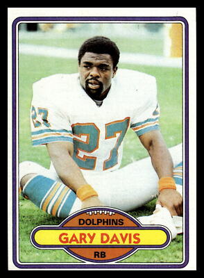 1980 Topps #262 Gary Davis Miami Dolphins RC Football Card VG/EX No Creases