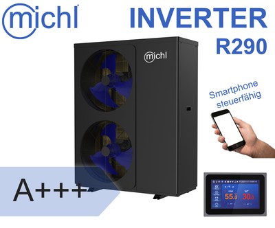 Michl Luft-Wasser Wärmepumpe Monoblock Inverter SMP4/V2 R290 7,2-18,2 kW A+++