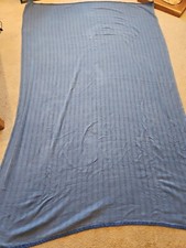 Twin Size Blue Throw Blanket, Coming Home 100% Cotton Made in USA, 64" x 96"
