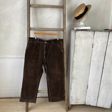 1940s Brown Corduroy Pants French workwear trousers Dark Brown pants The Textil