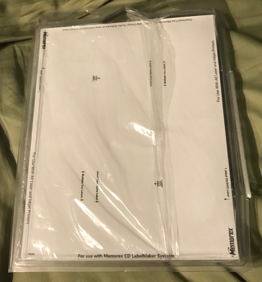 Memorex Blank CD/DVD-R Label Maker Kit Open Slightly Used | eBay