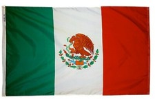 Mexico 4'X6' Flag Made in USA by Annin Flagmakers Nyl-Glo 195709 NYL-GLO