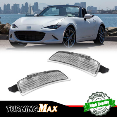 Clear Lens Front Wheel Fender Side Marker Light Kit for Mazda Miata MX-5 2016-22