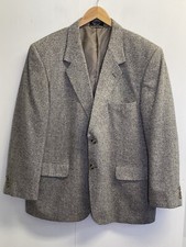 Bert Pulitzer Sport Coat Mens 44S Gray Melange 100 Pure Silk Tweed Blazer