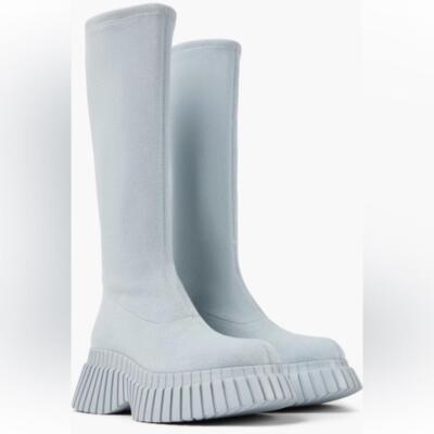 Camper BCN Tall Sock Boot Size 7 / 37 EU LIGHT PASTEL GREY