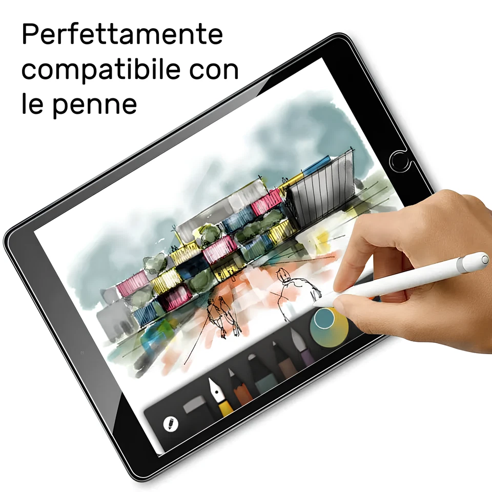 2x PELLICOLA VETRO TEMPERATO PER APPLE IPAD PRO 11 12.9 9 10.2 10.5 AIR 4 3 2 - Immagine 4 di 4