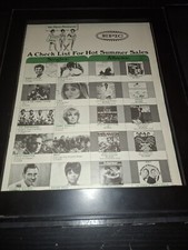 Epic Records Summer 1968 Rare Original Promo Poster Ad Framed! 