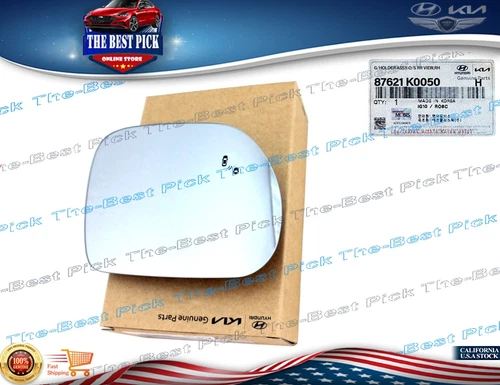 ⭐OEM⭐ Mirror GLASS & Holder Right PASSENGR Side HTD + BSD For Kia Soul 2020-2025