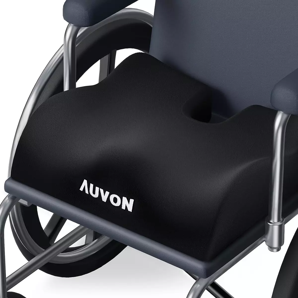 AUVON Ergonomic Anti-Slip Wheelchair Cushions, Front High Rear Low Thick Seat Cushion with Hump Design Avoid Slipping, Chair Cushions for Knock