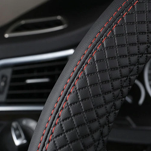 37-38CM Lenkradbezug Echtes Leder Lenkradhülle Zum Schnüren Lenkradschoner Auto - Afbeelding 2 van 9