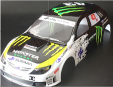 RC car body shell Subaru WRC WRX  monster 1/10 Cars - Fast Delivery from UK