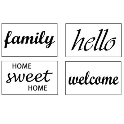 Style Selections 4-piece 6 X 10-in Stencil