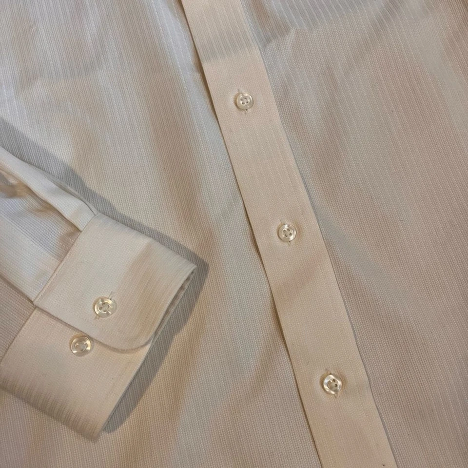 Camisa de vestir Roberto Villini para hombre 15.5 32-33 blanco roto sin planchar abotonada nueva con etiquetas Foto 2 de 4