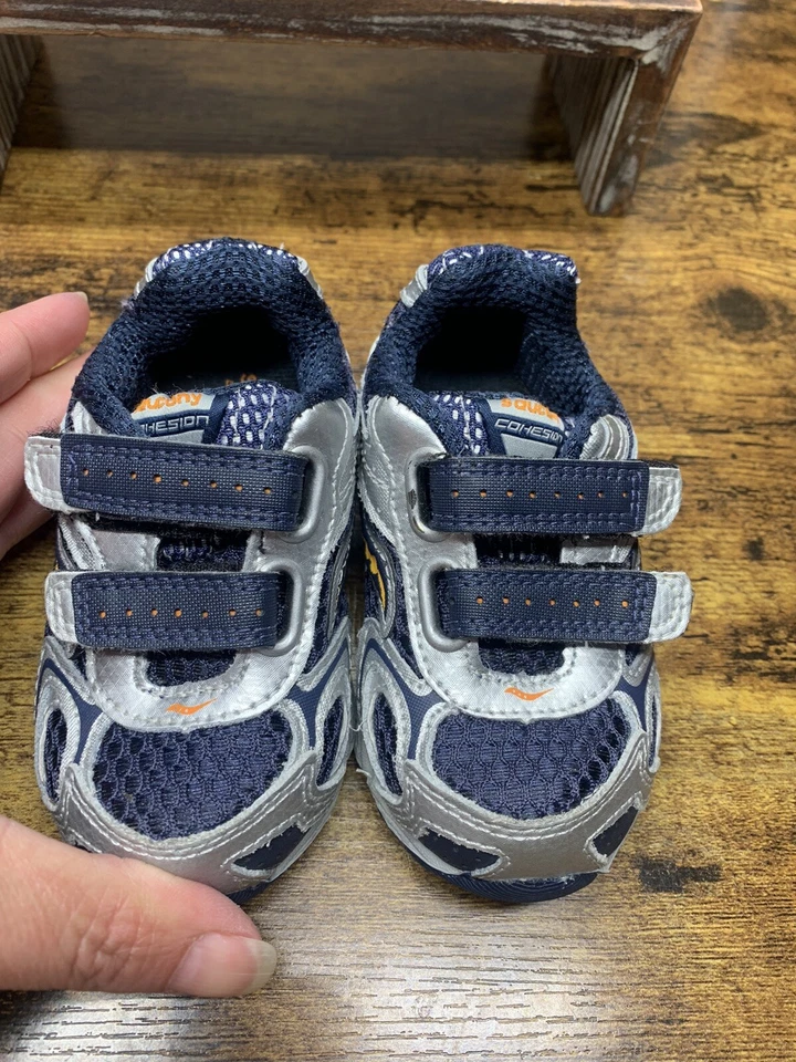 Zapatillas Saucony Cohesion Azul Plateado Niños/Niños Pequeños Talla 4.5 Foto 3 de 4