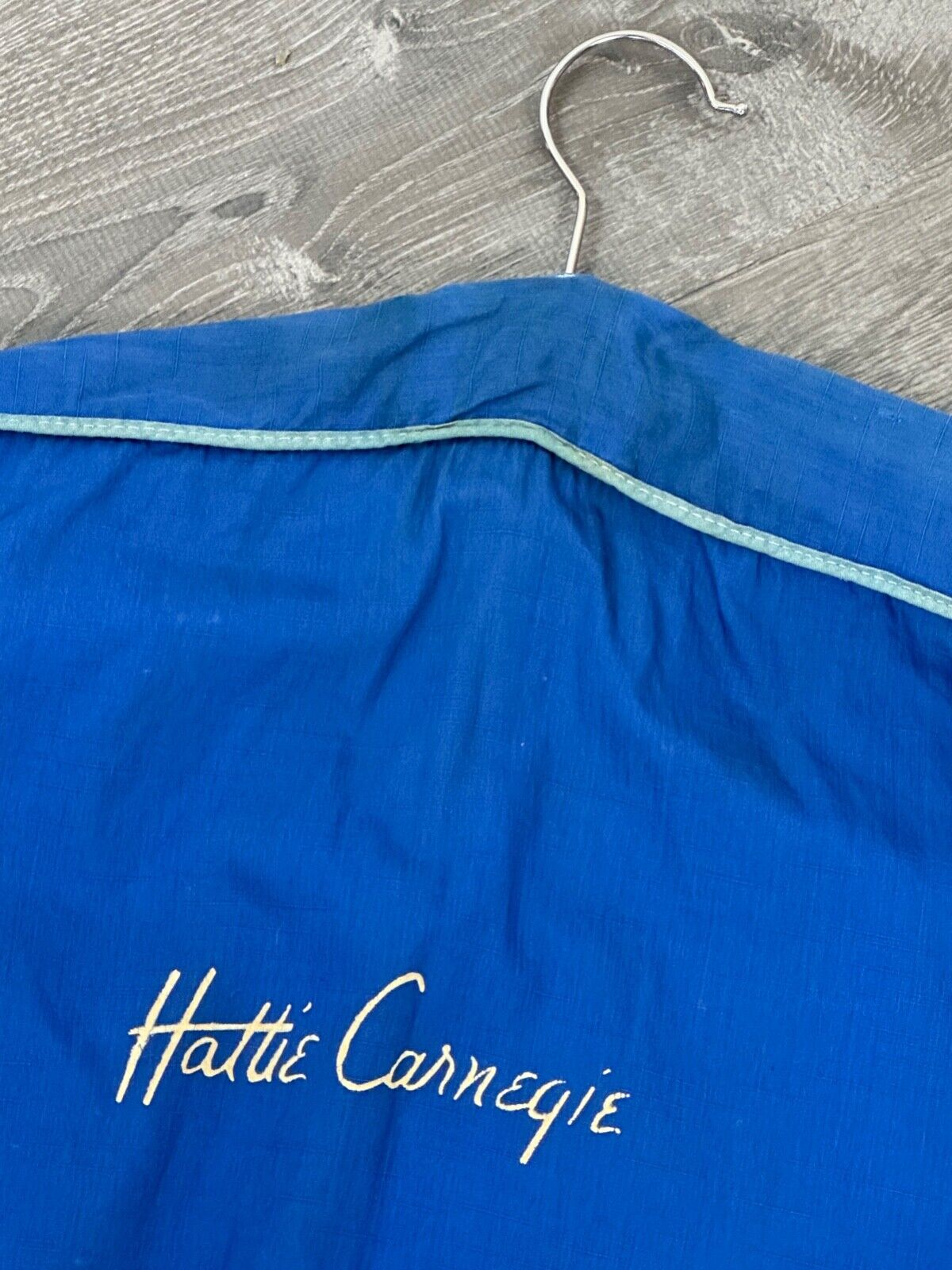 Vintage Royal Blue Hattie Carnegie Garment Bag * 45 x 27