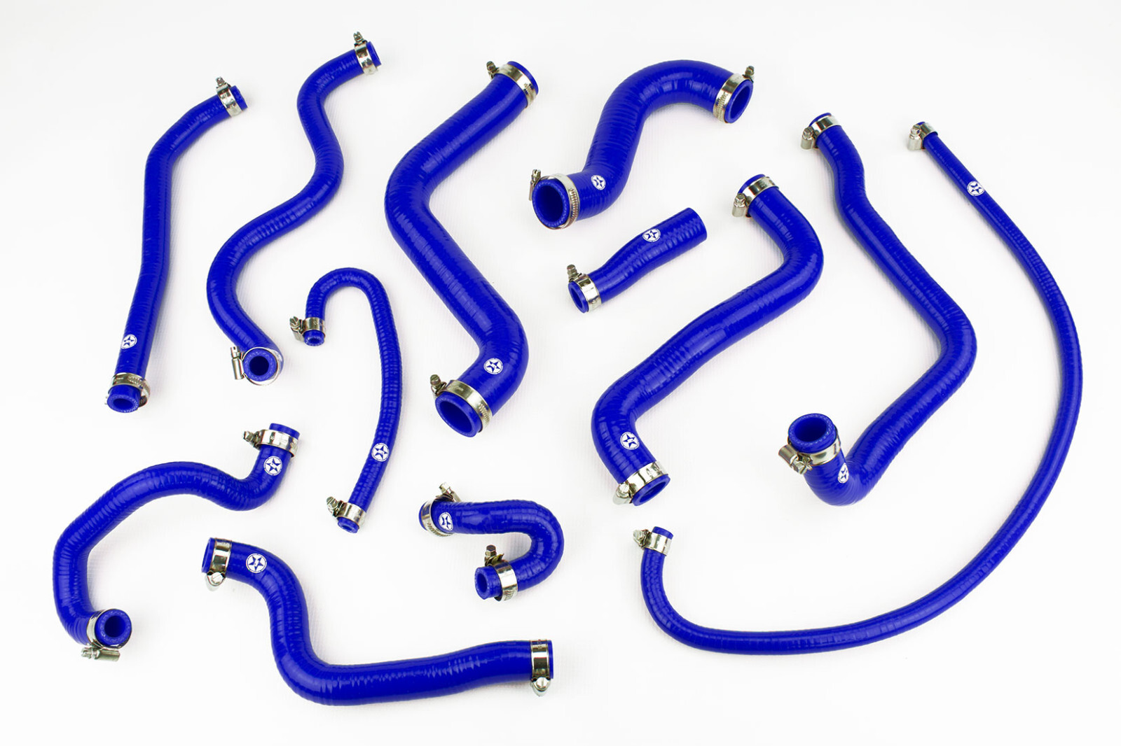 Stoney Silicone Radiator Coolant Hoses fit VW Golf MK2 GTI 1.8 8v Non-AC Blue