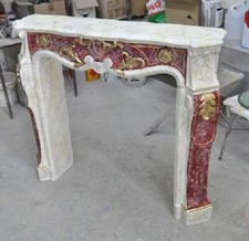 Okładzina kominka " Carara piaskowo-marmurkowa " Obramowanie kominka Szerokość 115cm