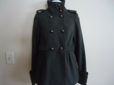 Juniors Hydraulic Military Style Lined Gray Winter Coat Size S Nwt