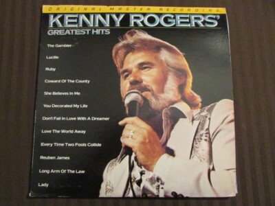 KENNY ROGERS GREATEST HITS ORIGINAL MASTER RECORDING MFSL JAPAN PRESS LP VG OOP