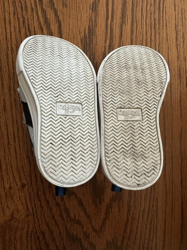 OshKosh B'Gosh Toddler Boys Or Girls Slip-on Sneakers Blue Gray Kids Sz 4 - Picture 7 of 10
