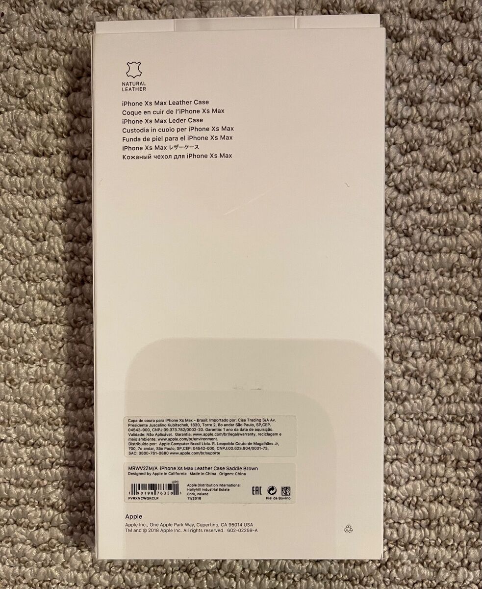 Apple Leather Case for iPhone XS Max - Saddle Brown With Box Apple Leather Case for iPhone XS Max - Saddle Brown With Box