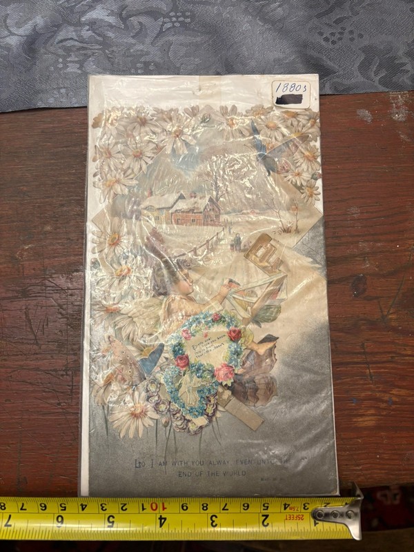 1880 Large Die Cast Valentines Day Card