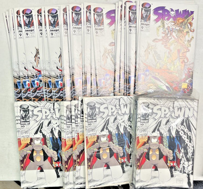 Huge Spawn Lot Of 155 Spawn #8 x 50, #9 x32, #10 x 73 Comic Todd McFarlane Image