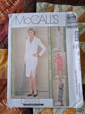 McCall Schnittmuster 4033 Damen ungeschnittenes Kleid Schnittmuster