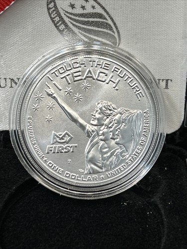 2021 Christa McAuliffe Teaching Commemorative Silver Dollar $1 UNC OGP + COA A15 - Picture 3 of 5