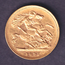 Australia. 1897 Sydney - Half Sovereign.. Part Lustre.. gVF