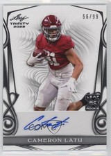 2023 Leaf Trinity White Silver 56/99 Cameron Latu #BA-CL1 Auto 15wb