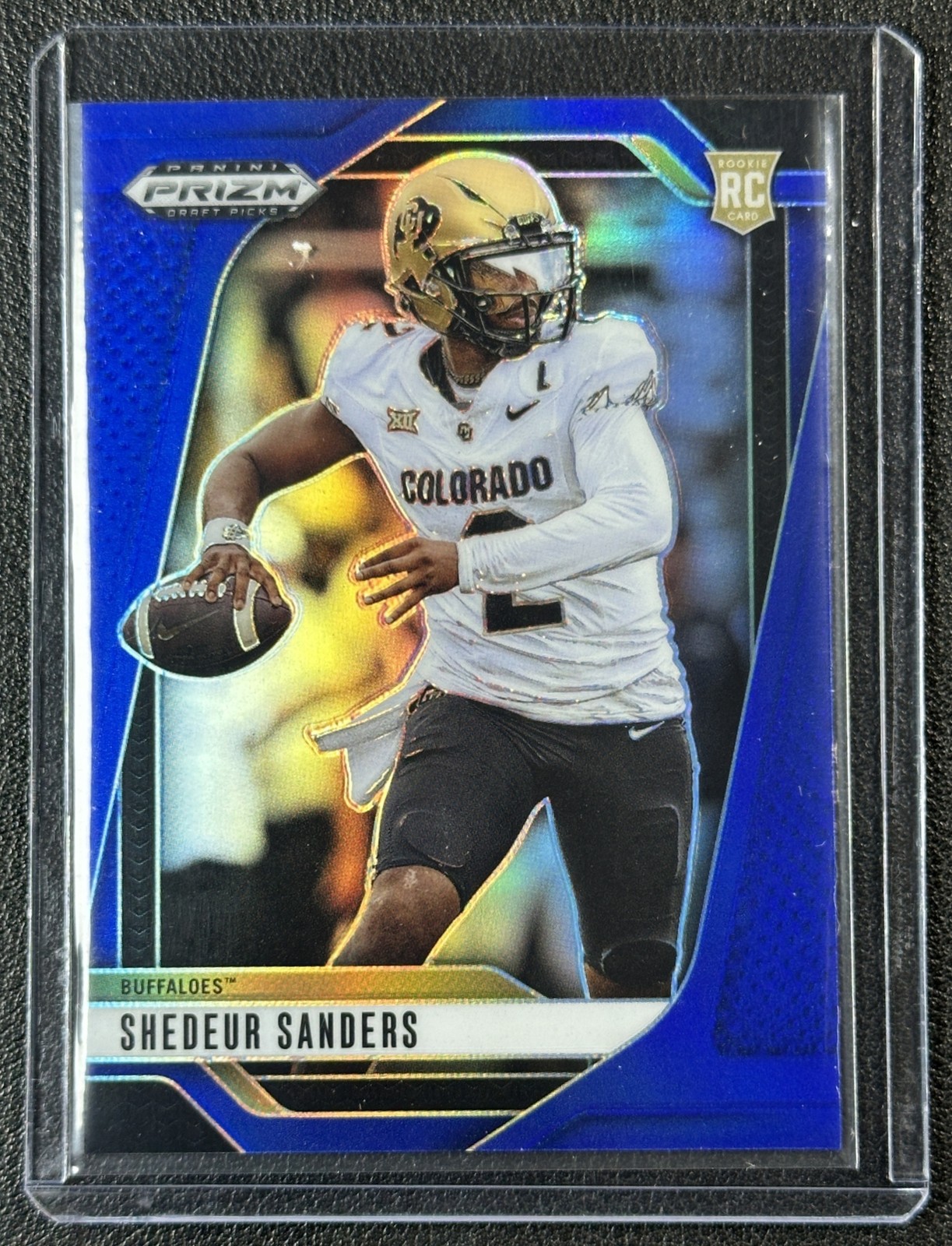 SHEDEUR SANDERS 2025 PANINI PRIZM DRAFT PICKS #19 BLUE RC 136/249 BUFFALOES
