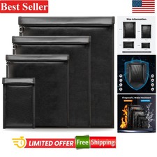 Faraday Bags Waterproof Fireproof Money Bag for Cash Important Documents 4 Pack