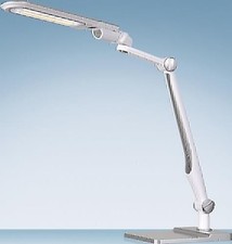 Hansa Schreibtischleuchte LED Multifl.ABS,Eisen,PS weiß/silber H600mm