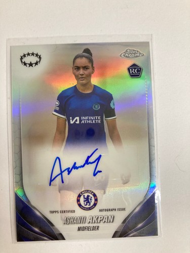 TOPPS WOMENS CHROME 23/24 ASHANTI AKPAN CHELSEA AUTOGRAPH BASE.