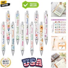 10 Pcs Christian Pens for Women Religious Ink Pens Easter Gifts Inspirational...